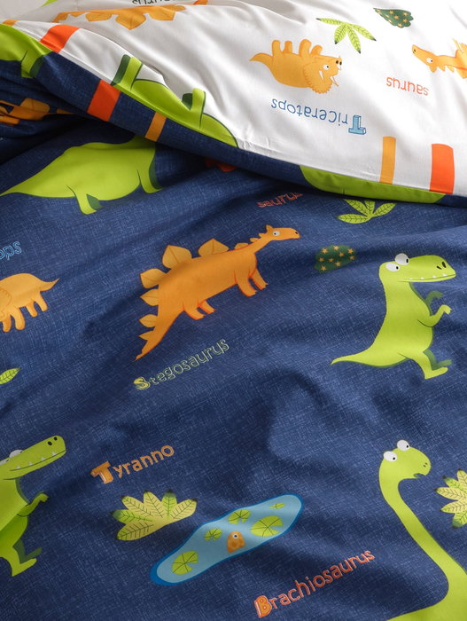 L'essentiel linge de maison Juego de funda de edredón individual - Azul oscuro